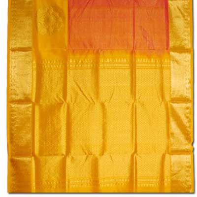 "Exclusive kalaneta peach color Venkatagiri pattu Saree - SLSM-12 - Click here to View more details about this Product